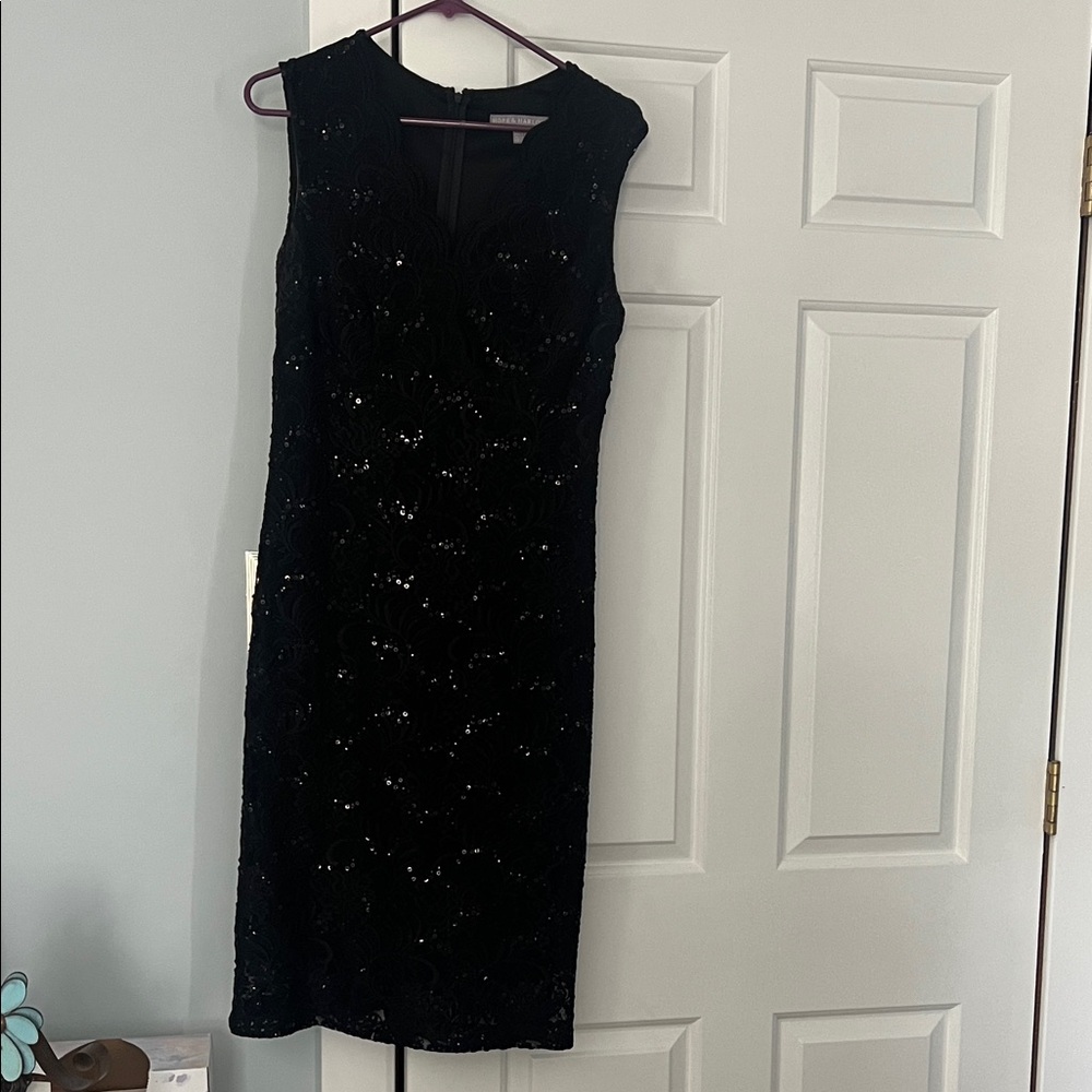 Chic Black Sequin Sleeveless Dress